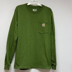 Carhartt Long Sleeve Tee Green Size Large